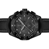 Tag Heuer Aquaracer Automatic Chronograph Special Edition Titanium Grey Dial Black Leather Strap Watch for Men - CAY218B.FC6370 Buy Now By Tag Heuer