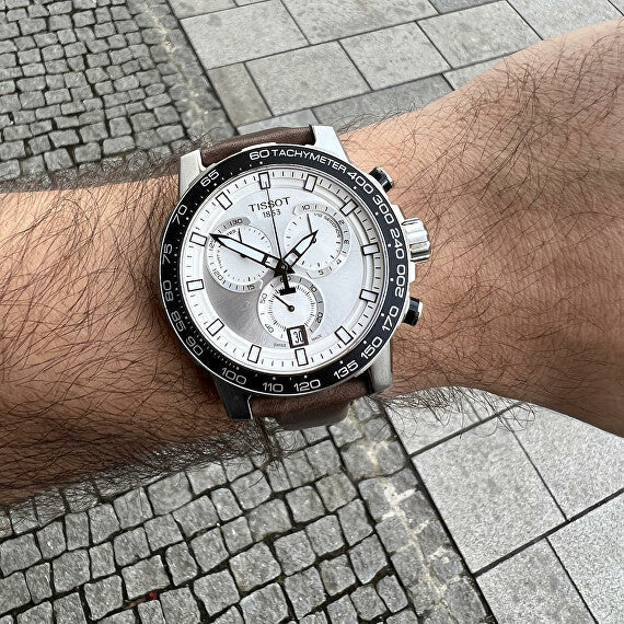 Tissot Supersport Chrono Silver Dial Brown Leather Strap Watch for Men - T125.617.16.031.00 Buy Now By Tissot