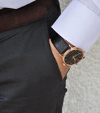 Calvin Klein Surround Black Dial Black Leather Strap Watch for Men - K3W216C1 Buy Now By Calvin Klein