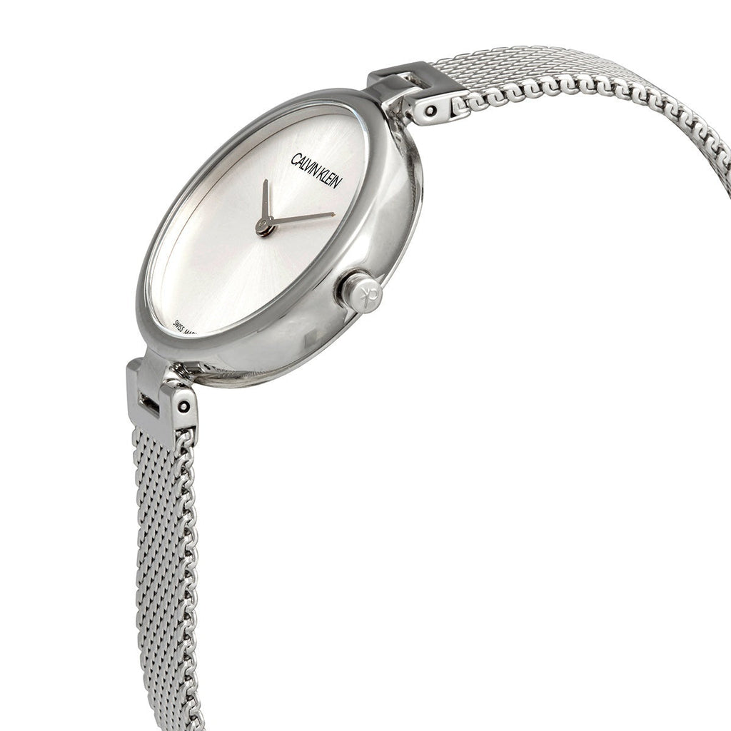 Calvin Klein Authentic White Dial Silver Mesh Bracelet Watch for Women - K8G23126 Buy Now By Calvin Klein