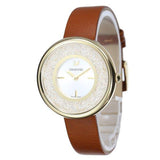Swarovski Crystalline Pure White Dial Brown Leather Strap Watch for Women - 5275040 Buy Now By Swarovski