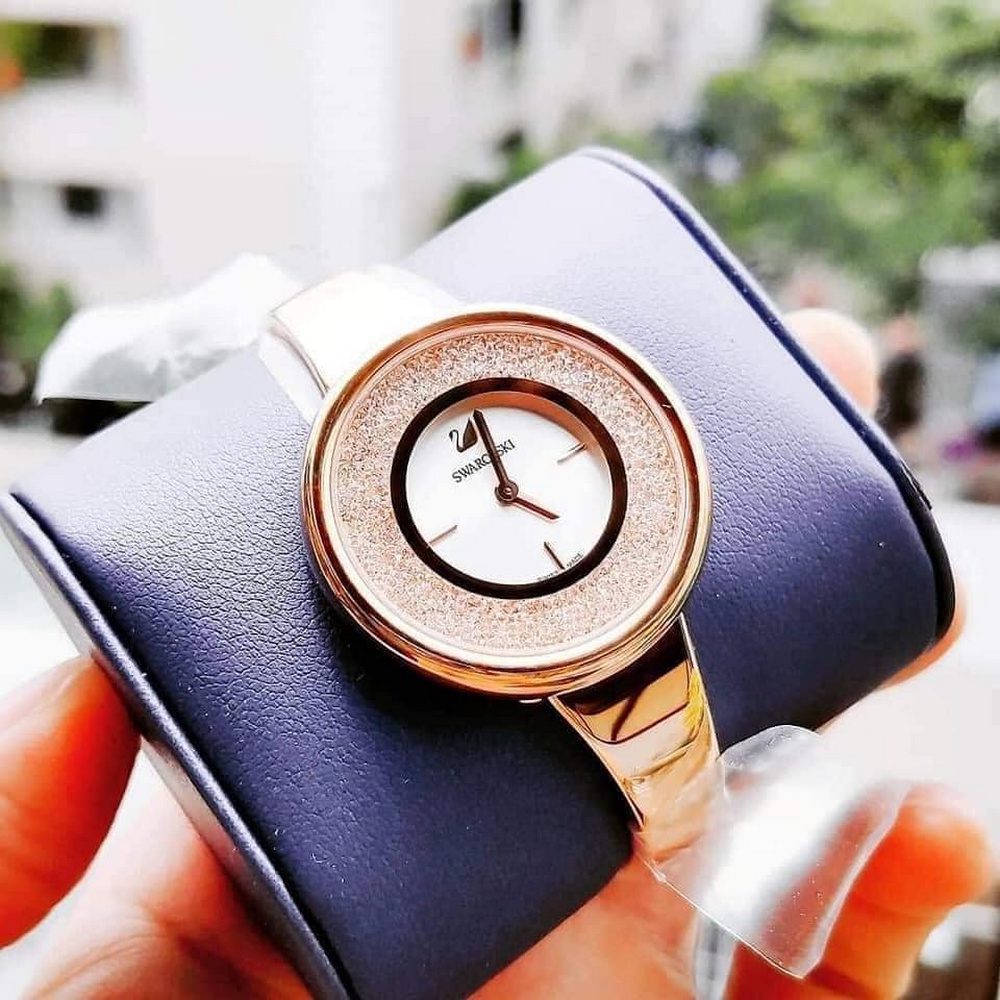 Swarovski Crystalline Bracelet White Dial Rose Gold Steel Strap Watch for Women - 5269250 Buy Now By Swarovski