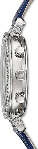 Swarovski Passage Chrono Crystal Blue Dial Blue Leather Strap Watch for Women - 5580342 Buy Now By Swarovski