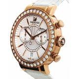 Swarovski Citra Sphere Chrono White Dial White Leather Strap Watch for Women - 5080602 Buy Now By Swarovski