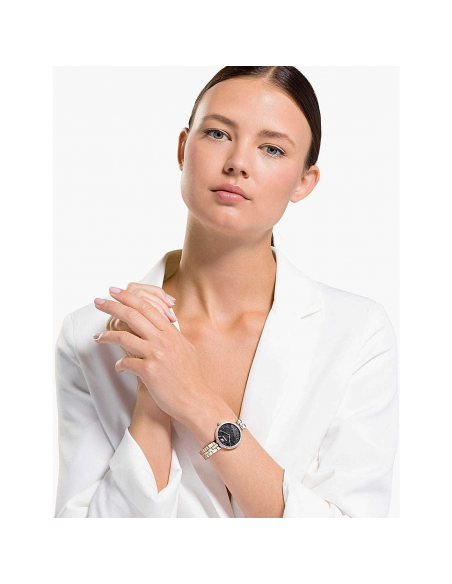 Swarovski Cosmopolitan Black Dial Rose Gold Steel Strap Watch for Women - 5517797 Buy Now By Swarovski
