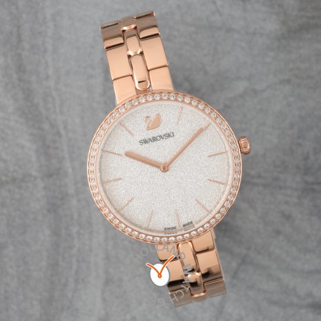 Swarovski Cosmopolitan Diamond Powder Silver Dial Rose Gold Steel Strap Watch for Women - 5517803 Buy Now By Swarovski