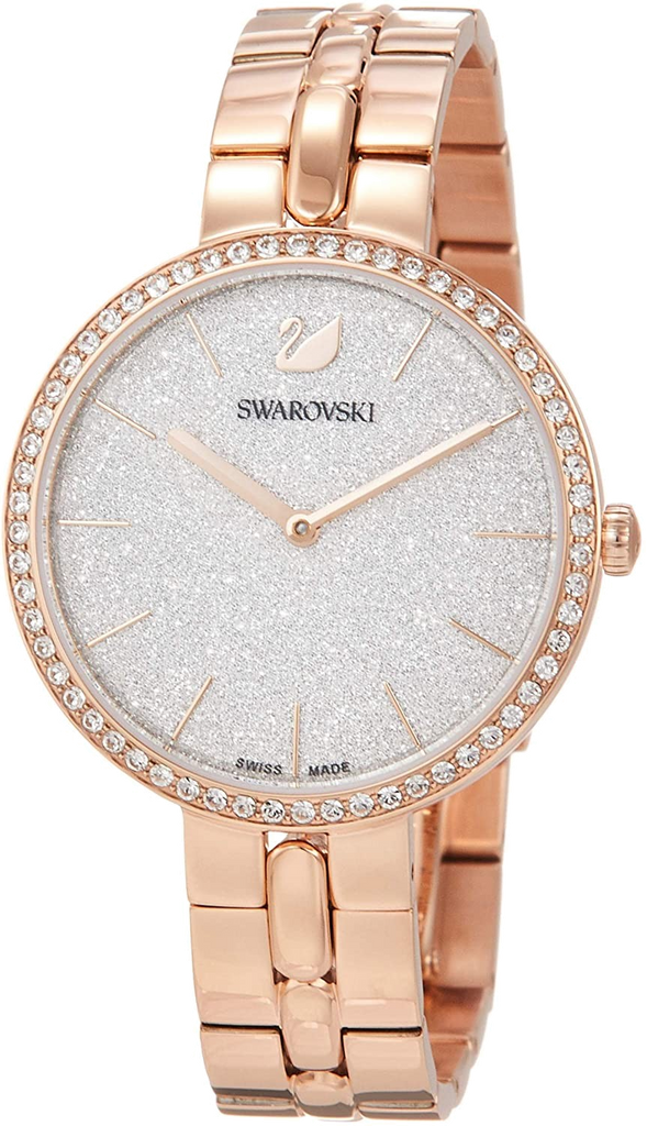 Swarovski Cosmopolitan Diamond Powder Silver Dial Rose Gold Steel Strap Watch for Women - 5517803 Buy Now By Swarovski