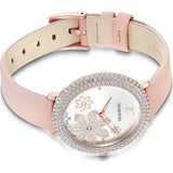 Swarovski Crystal Frost White Dial Pink Leather Strap Watch for Women - 5519223 Buy Now By Swarovski