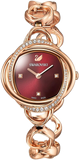Swarovski Crystal Flower Red Dial Rose Gold Steel Strap Watch for Women - 5552783 Buy Now By Swarovski