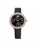 Swarovski Crystal Frost Black Dial Black Leather Strap Watch for Women - 5484058 Buy Now By Swarovski