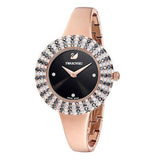 Swarovski Crystal Rose Black Dial Rose Gold Steel Strap Watch for Women - 5484050 Buy Now By Swarovski