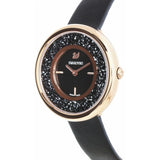 Swarovski Crystalline Pure Black Dial Black Leather Strap Watch for Women - 5275043 Buy Now By Swarovski
