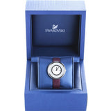 Swarovski Crystalline Silver Dial Purple Leather Strap Watch for Women - 5295355 Buy Now By Swarovski