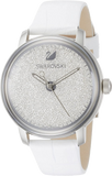 Swarovski Crystalline Hours Silver Dial White Leather Strap Watch for Women - 5295383 Buy Now By Swarovski