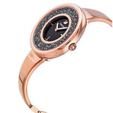 Swarovski Crystalline Pure Black Dial Rose Gold Steel Strap Watch for Women - 5295334 Buy Now By Swarovski