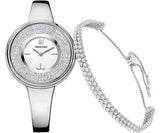 Swarovski Crystalline Pure Silver Dial Silver Steel Strap Watch for Women - 5269256 Buy Now By Swarovski