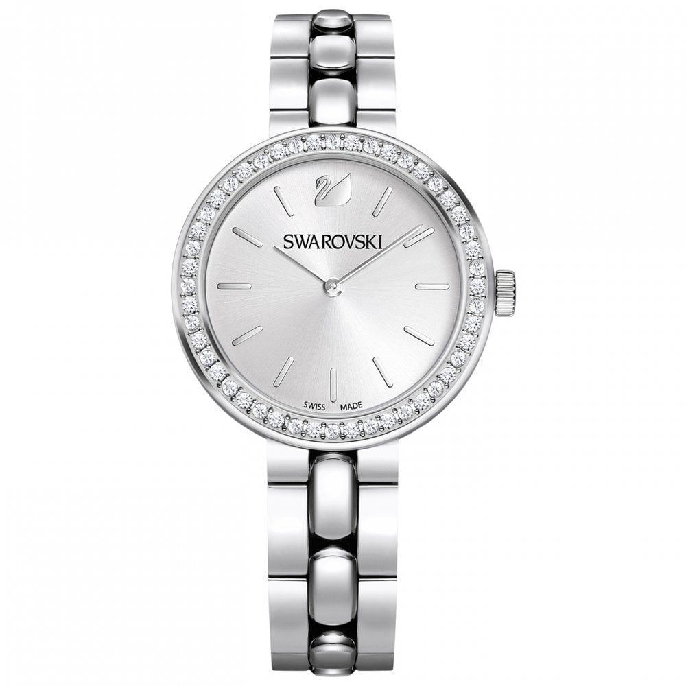 Swarovski Daytime Crystal Silver Dial Silver Steel Strap Watch for Women - 5095600 Buy Now By Swarovski