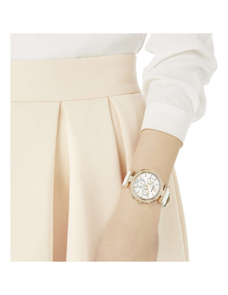 Swarovski Era Journey Silver Dial White Leather Strap Watch for Women - 5295369 Buy Now By Swarovski