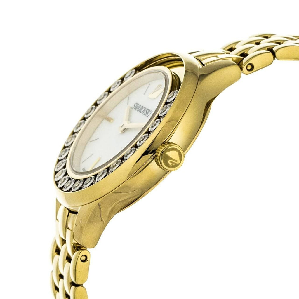 Swarovski Lovely Crystals White Dial Gold Steel Strap Watch for Women - 5242895 Buy Now By Swarovski