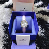 Swarovski Lovely Crystals Silver Dial Pink Leather Strap Watch for Women - 5261493 Buy Now By Swarovski