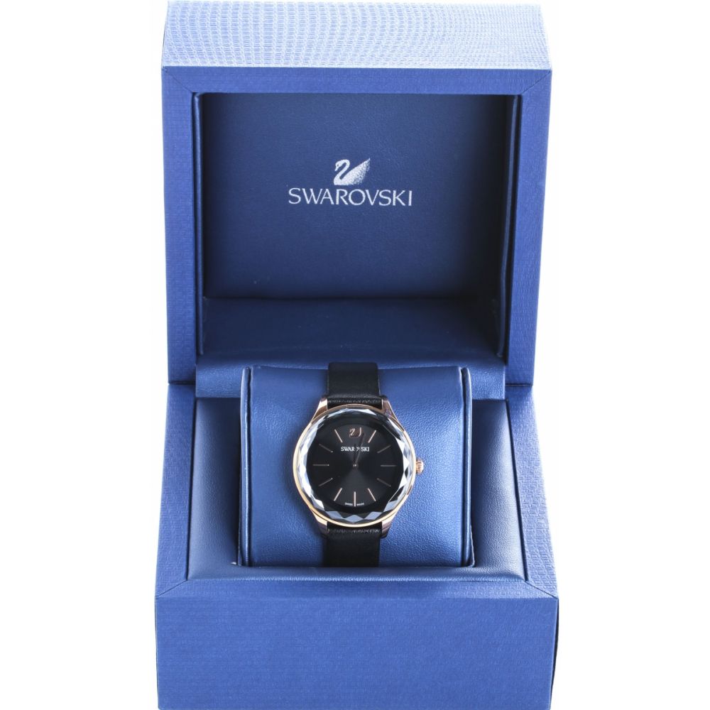 Swarovski Octea Nova Grey Dial Grey Leather Strap Watch for Women - 5295358 Buy Now By Swarovski