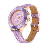 Swarovski Octea Lux Chrono Purple Dial Purple Leather Strap Watch for Women - 5632263 Buy Now By Swarovski