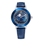 Swarovski Octea Lux Moon Crystal Blue Dial Blue Leather Strap Watch for Women - 5516305 Buy Now By Swarovski