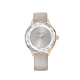 Swarovski Octea Nova Grey Dial Grey Leather Strap Watch for Women - 5295326 Buy Now By Swarovski