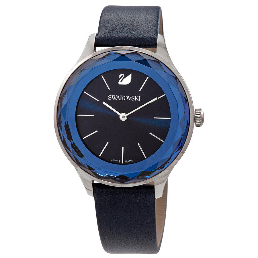 Swarovski Octea Nova Blue Dial Blue Leather Strap Watch for Women - 5295349 Buy Now By Swarovski