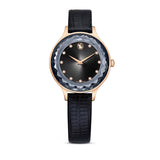 Swarovski Octea Nova Black Dial Black Leather Strap Watch for Women - 5650033 Buy Now By Swarovski