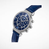 Swarovski Passage Chrono Crystal Blue Dial Blue Leather Strap Watch for Women - 5580342 Buy Now By Swarovski