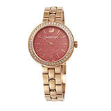 Swarovski Daytime Quartz Coral Dial Rose Gold Steel Strap Watch for Women - 5182250 Buy Now By Swarovski