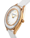 Swarovski Crystalline Aura Silver Dial White Leather Strap Watch for Women - 5519453 Buy Now By Swarovski