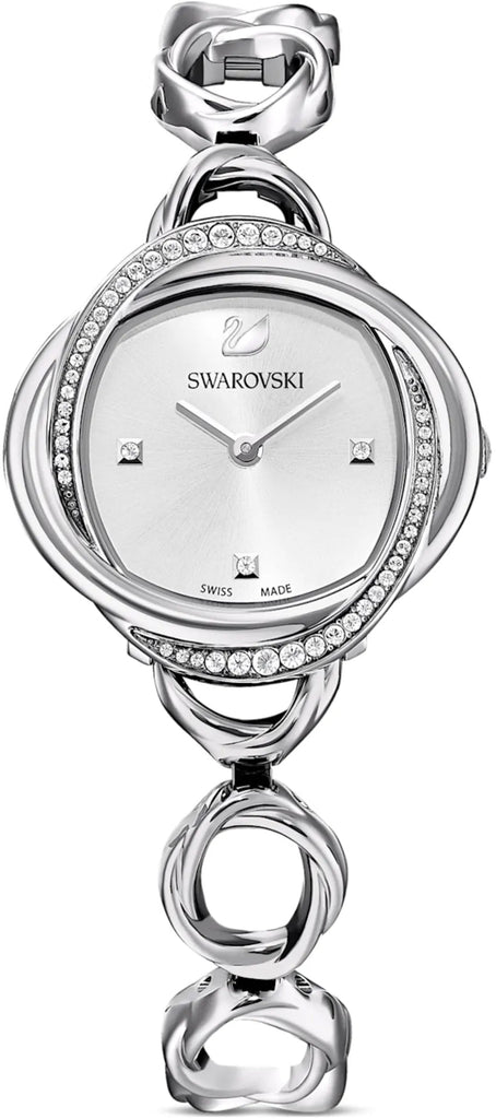 Swarovski Crystal Flower Silver Dial Silver Steel Strap Watch for Women - 5547622 Buy Now By Swarovski