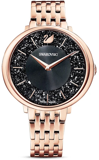 Swarovski Crystalline Chic Analog Black Dial Rose Gold Steel Strap Watch for Women - 5544587 Buy Now By Swarovski