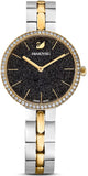 Swarovski Cosmopolitan Black Dial Two Tone Steel Strap Watch for Women - 5644072 Buy Now By Swarovski