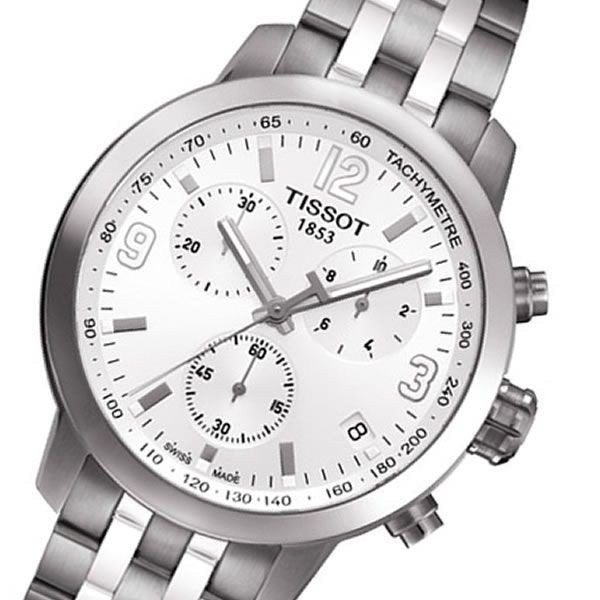 Tissot PRC 200 Chronograph White Dial Silver Steel Strap Watch For Men - T055.417.11.017.00 Buy Now By Tissot