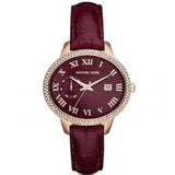 Michael Kors Whitley Quartz Burgundy Dial Burgundy Leather Strap Watch For Women - MK2430 Buy Now By Michael Kors