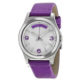 Marc Jacobs Baby Dave Silver Dial Purple Leather Strap Watch for Women - MBM1262 Buy Now By Marc Jacobs