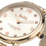 Coach Delancey White Dial Rose Gold Steel Strap Watch for Women - 14502783 Buy Now By Coach