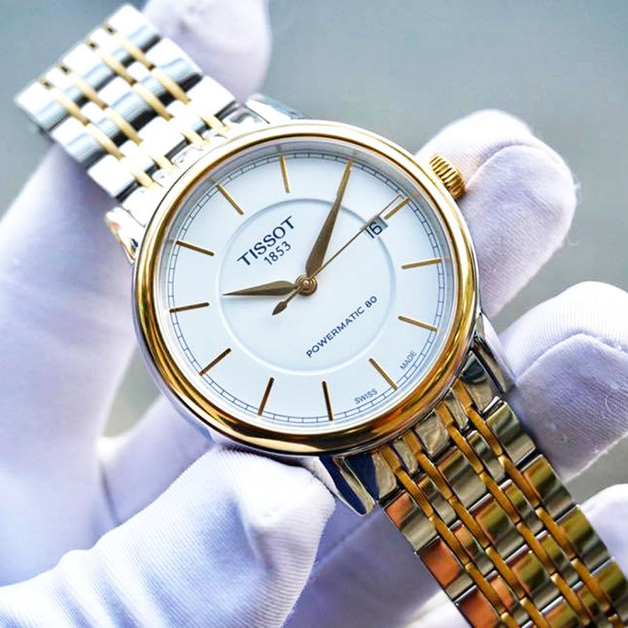 Tissot T Classic Carson Automatic White Dial Two Tone Steel Strap Watch for Men - T085.407.22.011.00 Buy Now By Tissot