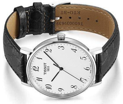 Tissot Everytime Desire Medium White Dial Black Leather Strap Watch For Men - T109.410.16.032.00 Buy Now By Tissot