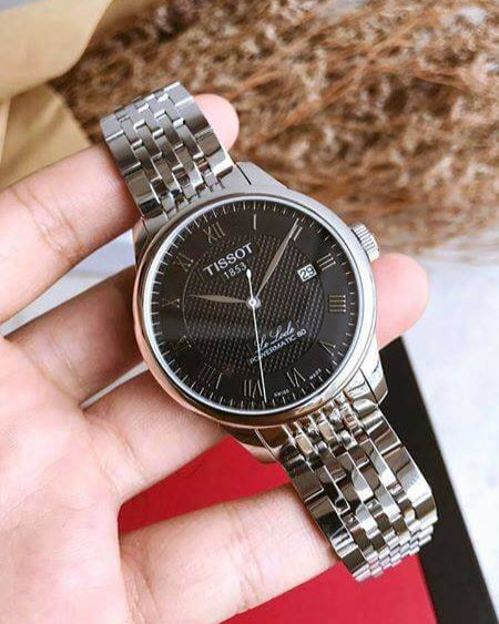 Tissot Le Locle Automatic Lady Black Dial Silver Steel Strap Watch For Women - T006.207.11.058.00 Buy Now By Tissot