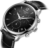 Tissot T Classic Tradition Chronograph Black Dial Black Leather Strap Watch For Men - T063.617.16.057.00 Buy Now By Tissot