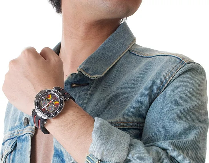 Tissot T Race Chronograph Stefan Bradl Special Edition Black Dial Black Rubber Strap Watch for Men - T092.417.27.057.02 Buy Now By Tissot