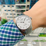 Tissot Le Locle Powermatic 80 Silver Dal Silver Steel Strap Watch For Men - T006.407.11.033.00 Buy Now By Tissot