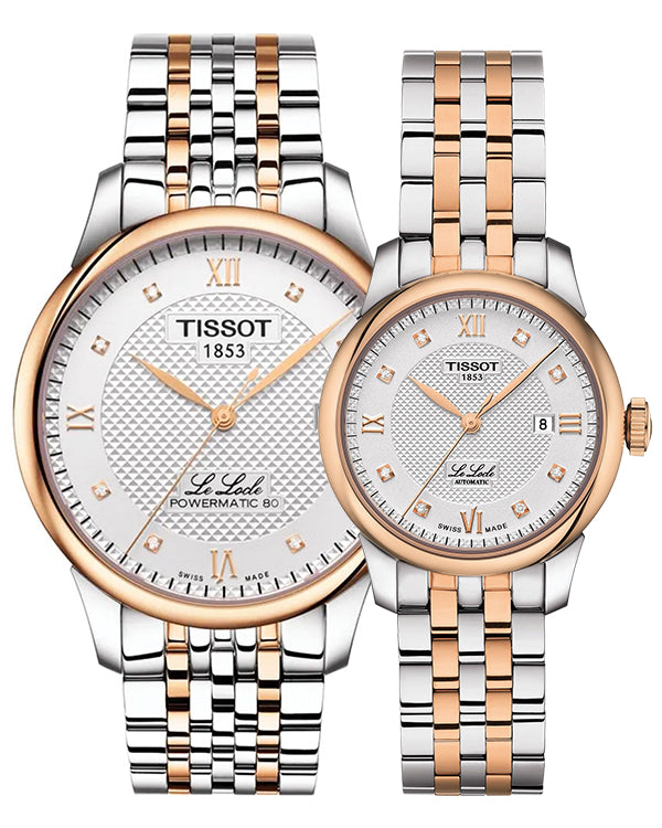 Tissot T Classic Le Locle Automatic Lady Silver Dial Two Tone Steel Strap Watch For Women - T006.207.22.036.00 Buy Now By Tissot