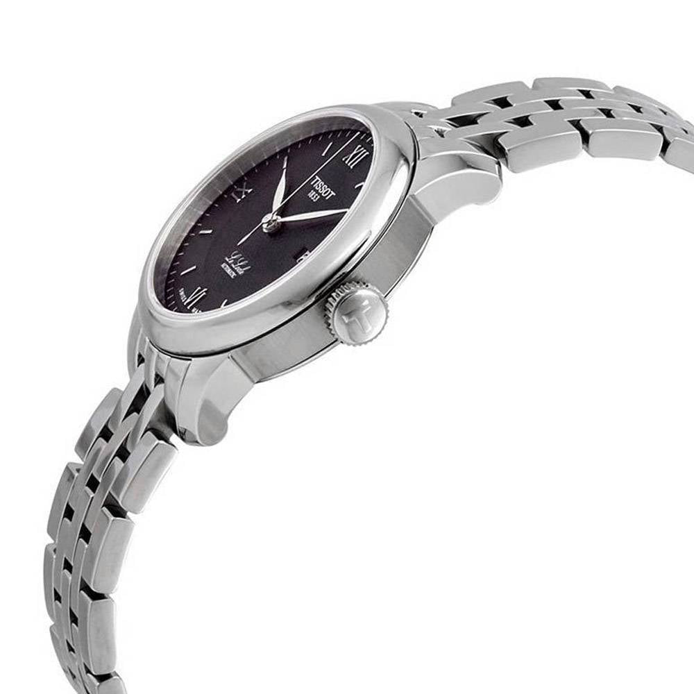 Tissot Le Locle Automatic Lady Black Dial Silver Steel Strap Watch For Women - T006.207.11.058.00 Buy Now By Tissot