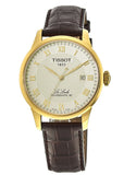 Tissot Le Locle Powermatic 80 Gold Dial Brown Leather Strap Watch For Men - T006.407.36.263.00 Buy Now By Tissot