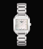 Tissot T Wave Diamonds Mother of Pearl Dial Silver Steel Strap Watch for Women - T02.1.285.74 Buy Now By Tissot